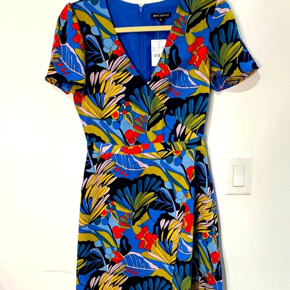 J. Crew Mercantile Wrap Front Floral Mini Dress
